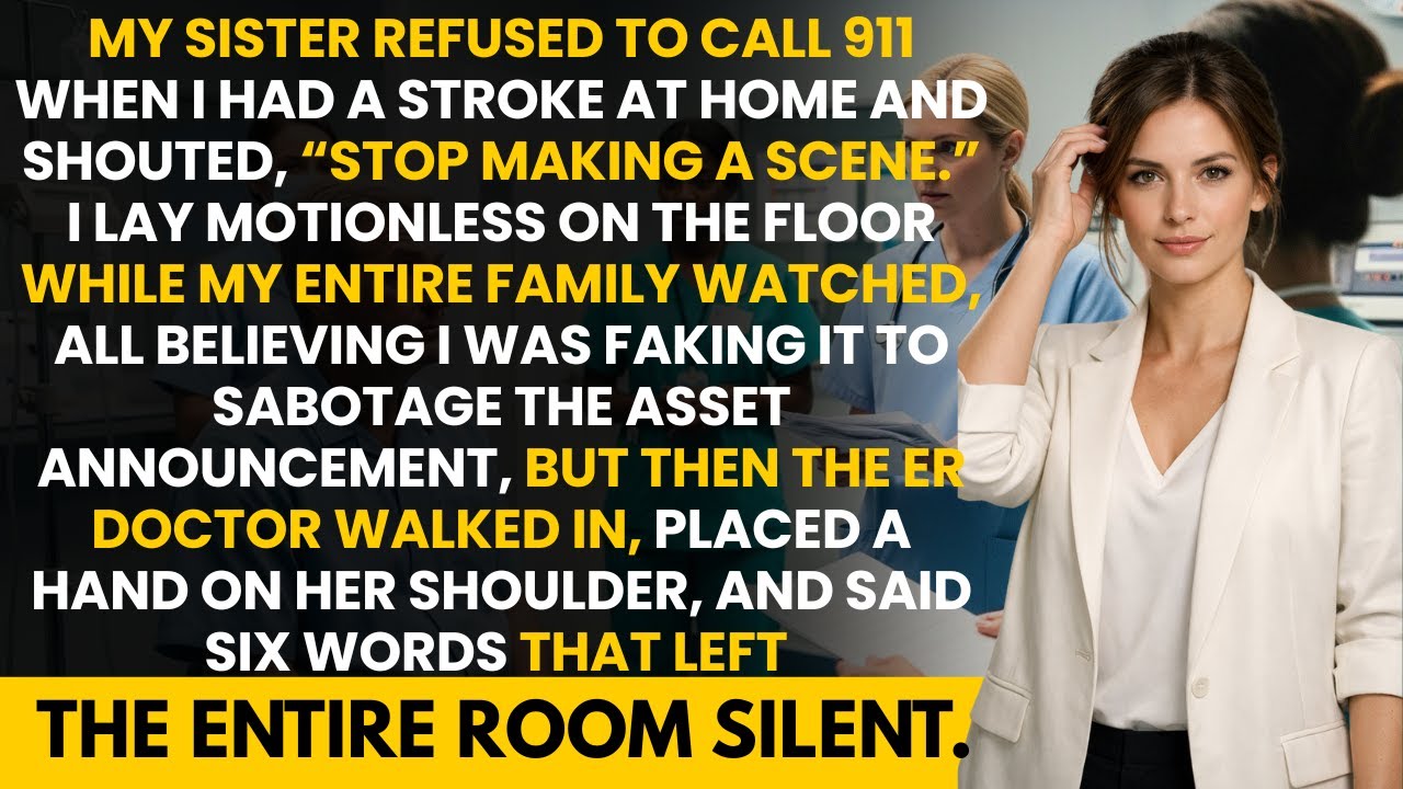 My sister wouldn’t call 911 when I had a stroke and yelled “stop making a scene”—then a doctor spoke