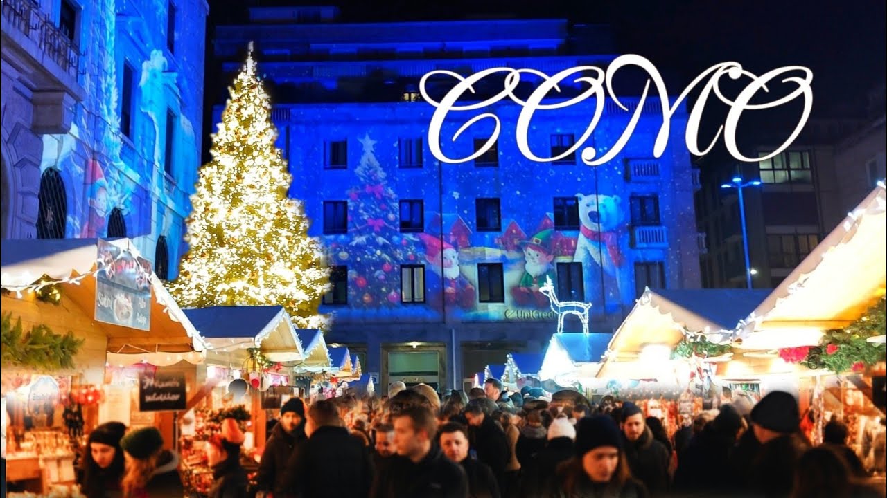 ✨️ Como, Italy Christmas Lights and Christmas Market.