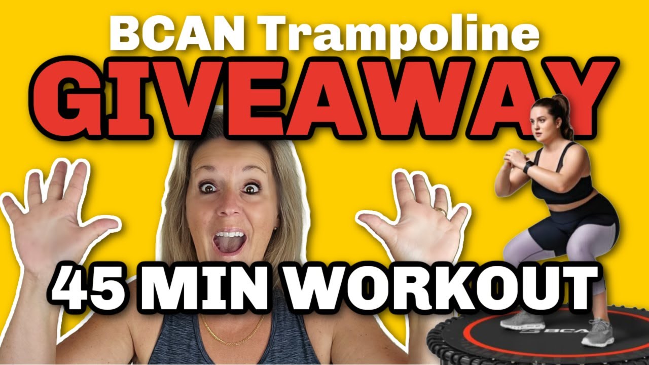 🔥 45-Minute Rebounder Cardio Walk + BCAN Mini Trampoline Giveaway! 🔥