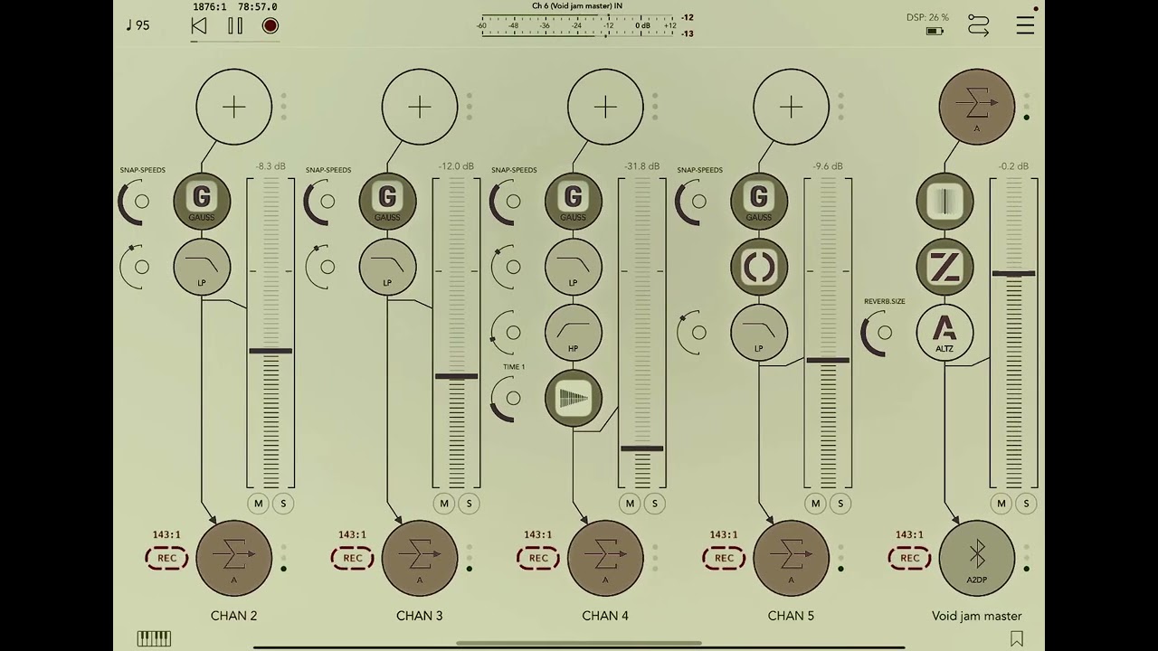 iPad jam - Gauss field loopers