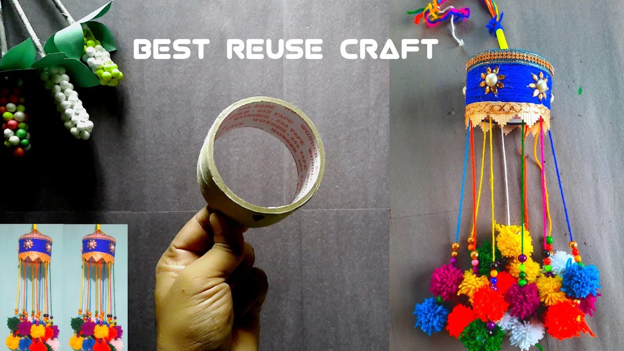 Best Reuse of Empty Tape Roll/ Waste Cello Tape Craft #reusecrafts #craftdesign #wastereuse