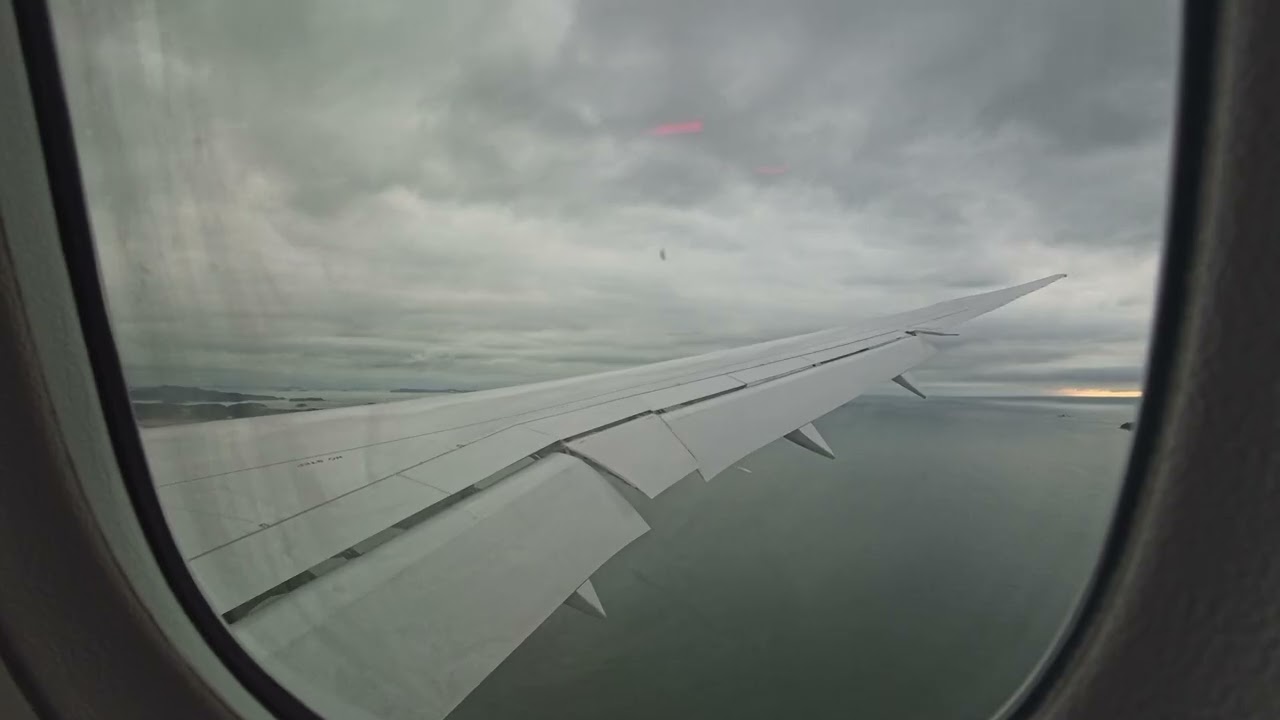 Hawaiian Airlines Seattle to Seoul Inaugural Flight - Arrival & Approach