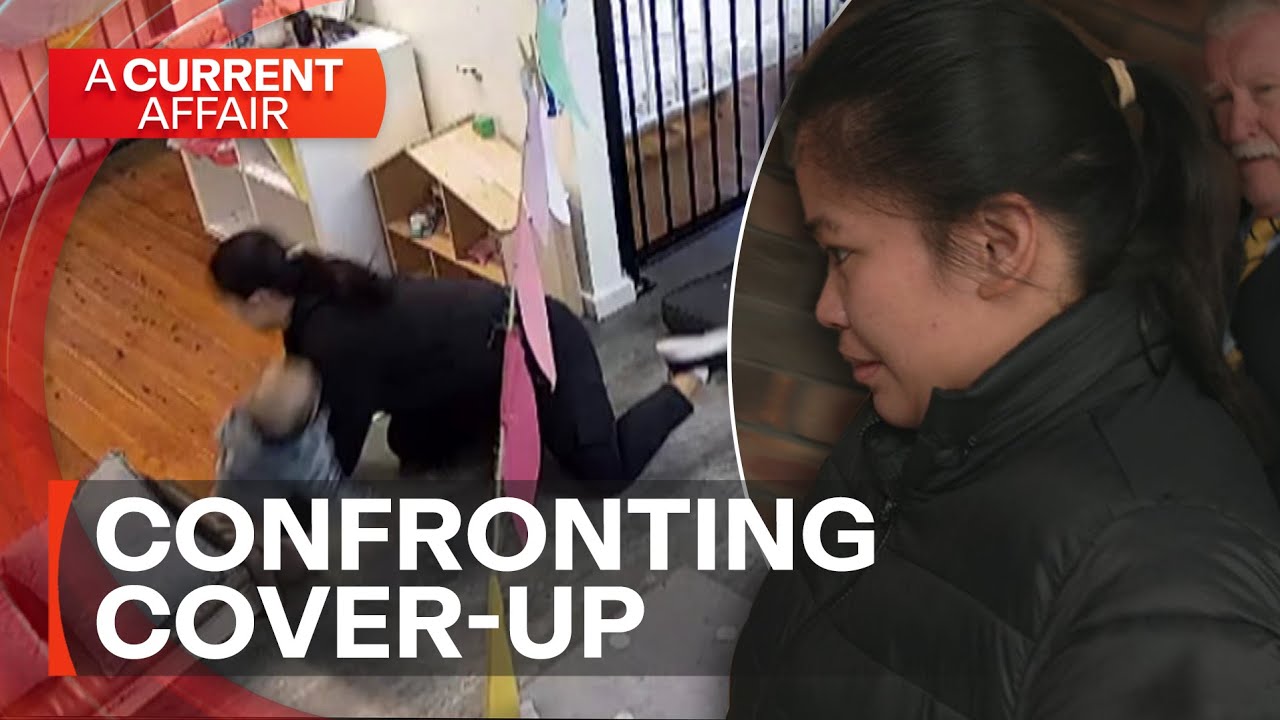 Confronting footage of a childcare cover-up | A Current Affair