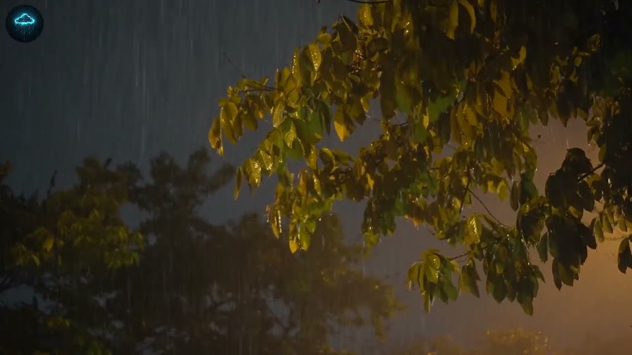 Heavy Rain and Thunder Sounds for Sleeping - Dark Screen | Dark Sky Rain for Better Sleep