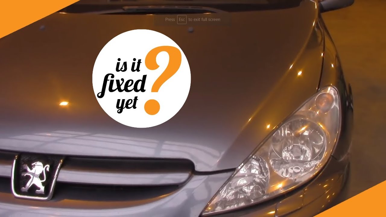How to open the bonnet / open the hood of Peugeot 307