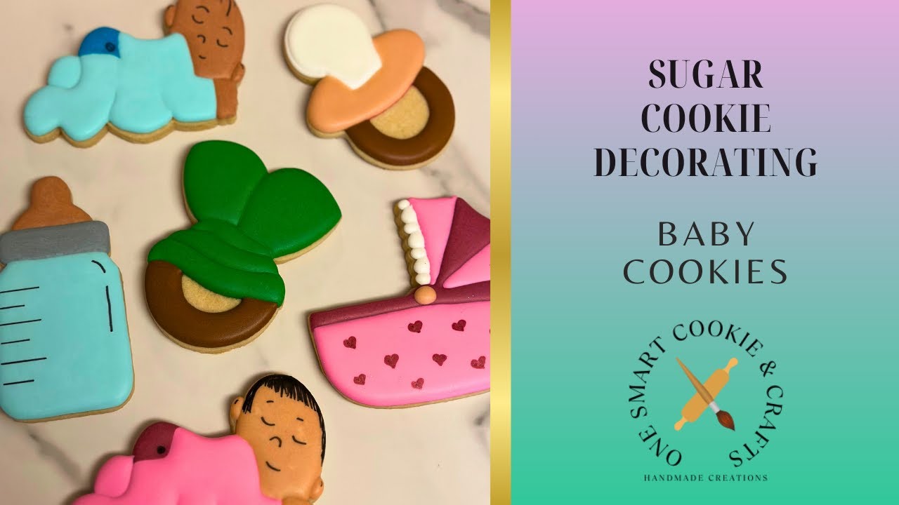 Adorable Baby Shower Cookies! Easy & Cute Cookie Decorating Tutorial 🍼 #babyshower #baby #cookies