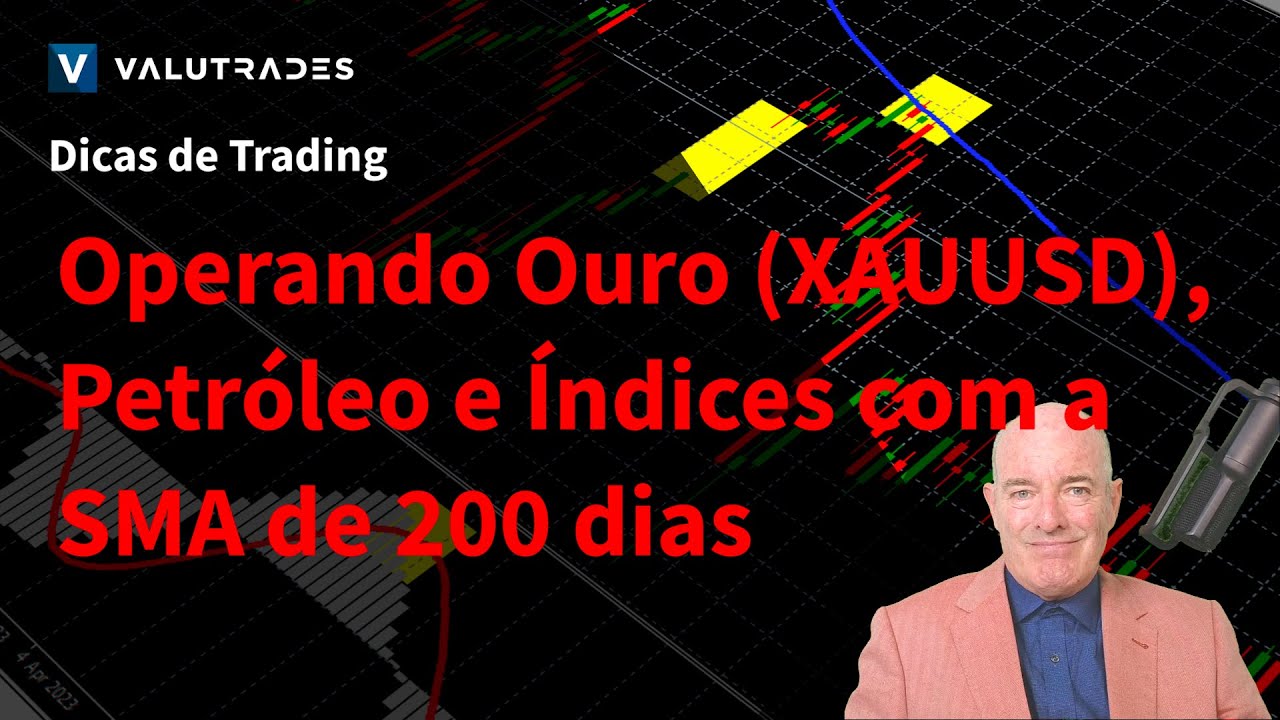 Dicas de trading da Valutrades: Operando ouro, petr&oacute;leo bruto e &iacute;ndices com a SMA de 200 dias.