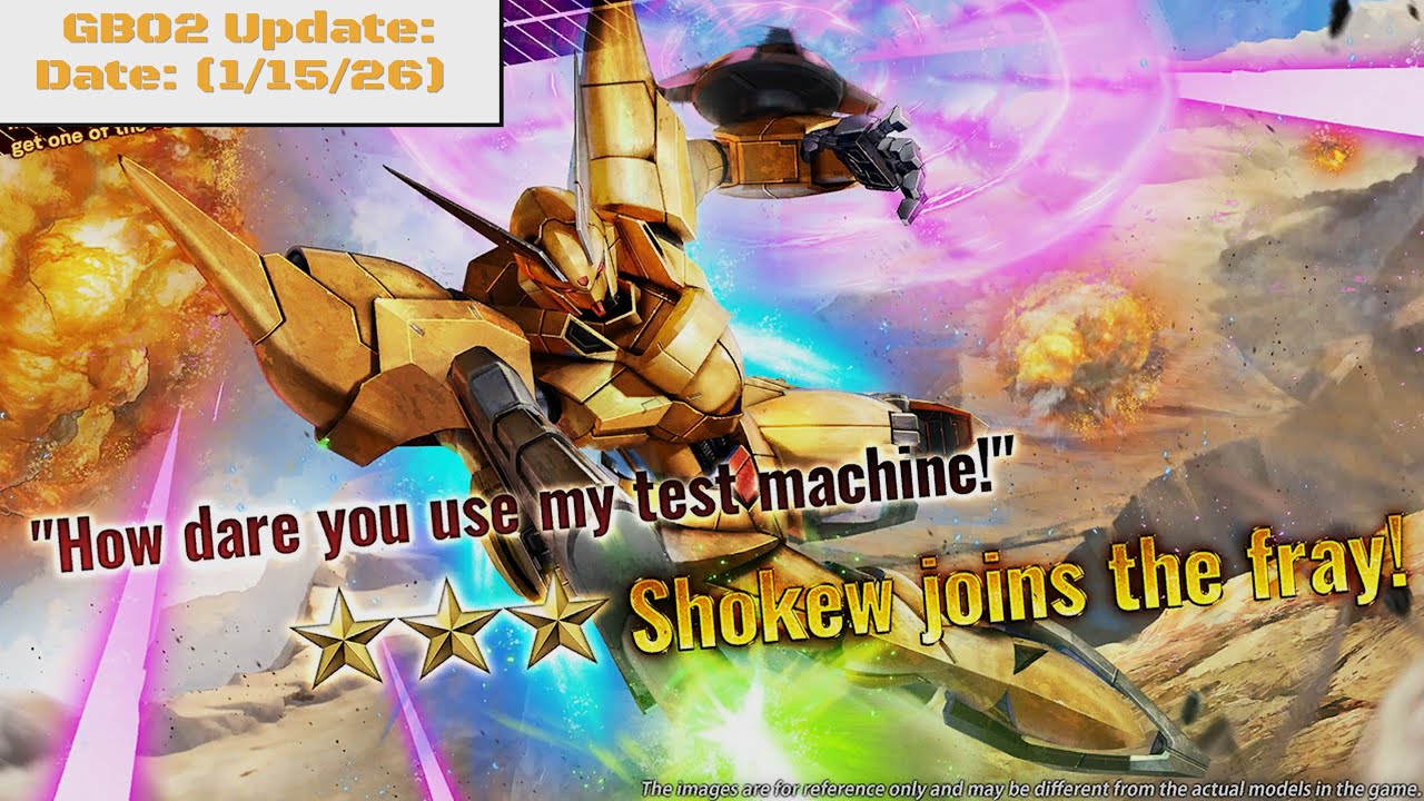 GBO2 Update: (1/15/26) Neat looking Shokew arrives as the second Victory Gundam suit added! 