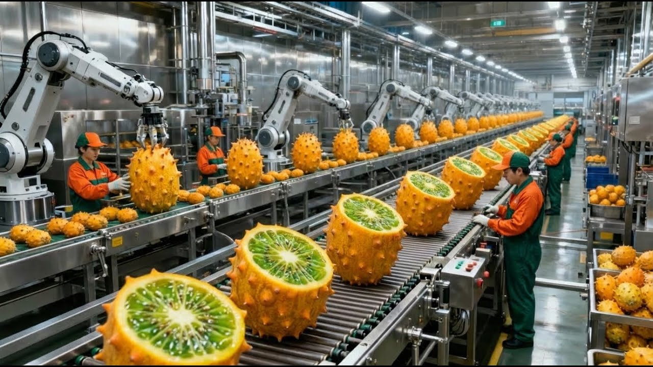 Inside a Modern Horned Melon Processing Plant: From Whole Kiwano Fruits to Green Jelly Extract
