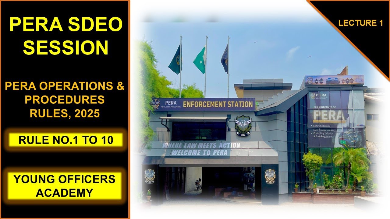 Punjab Enforcement & Regulatory Authority (Operations & Procedures) Rules, 2025 | PERA Rules 2025 |