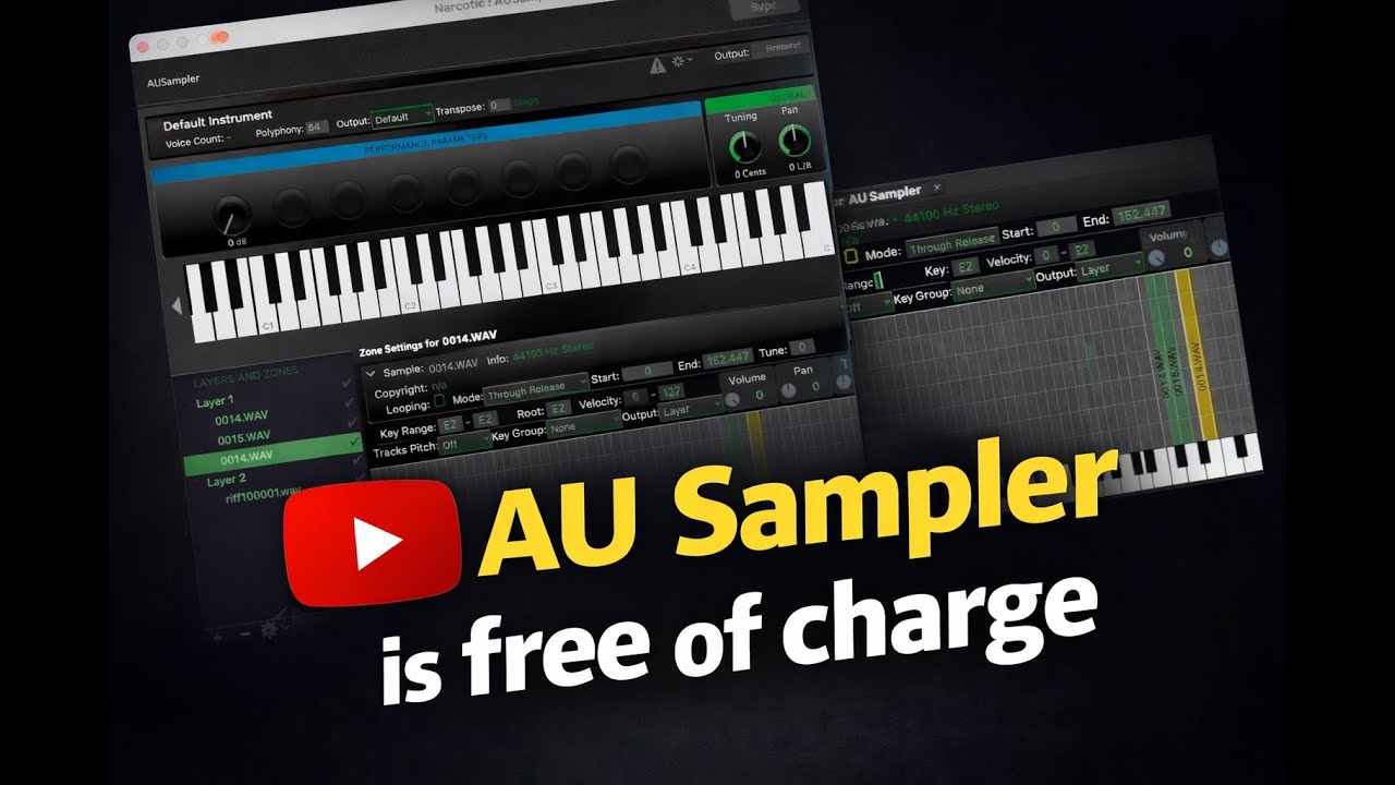 Au Sampler in Gig Performer on a Mac is free of charge