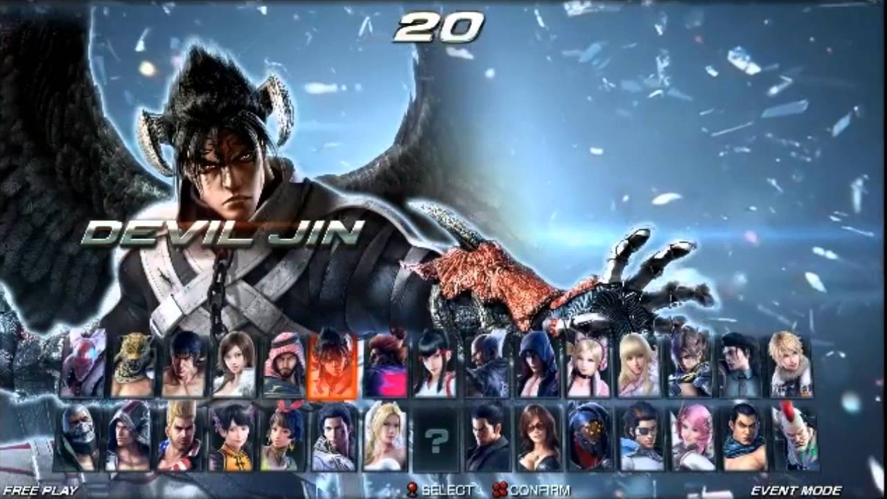 Tekken 7 Fated Retribution Character Select Screen