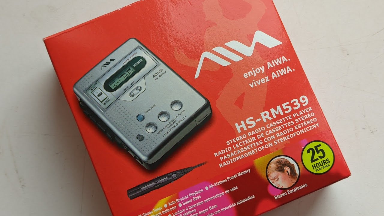 Новый 20-ти летний кассетный плеер AIWA HS-RM539 - распаковка и обзор