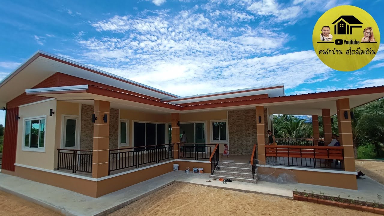 Modern house|บ้านโมเดิร์นสวยๆทรงL ออกแบบลงตัวทันสมัยราคาไม่แพง180ตรม.ลงตัวมาก
