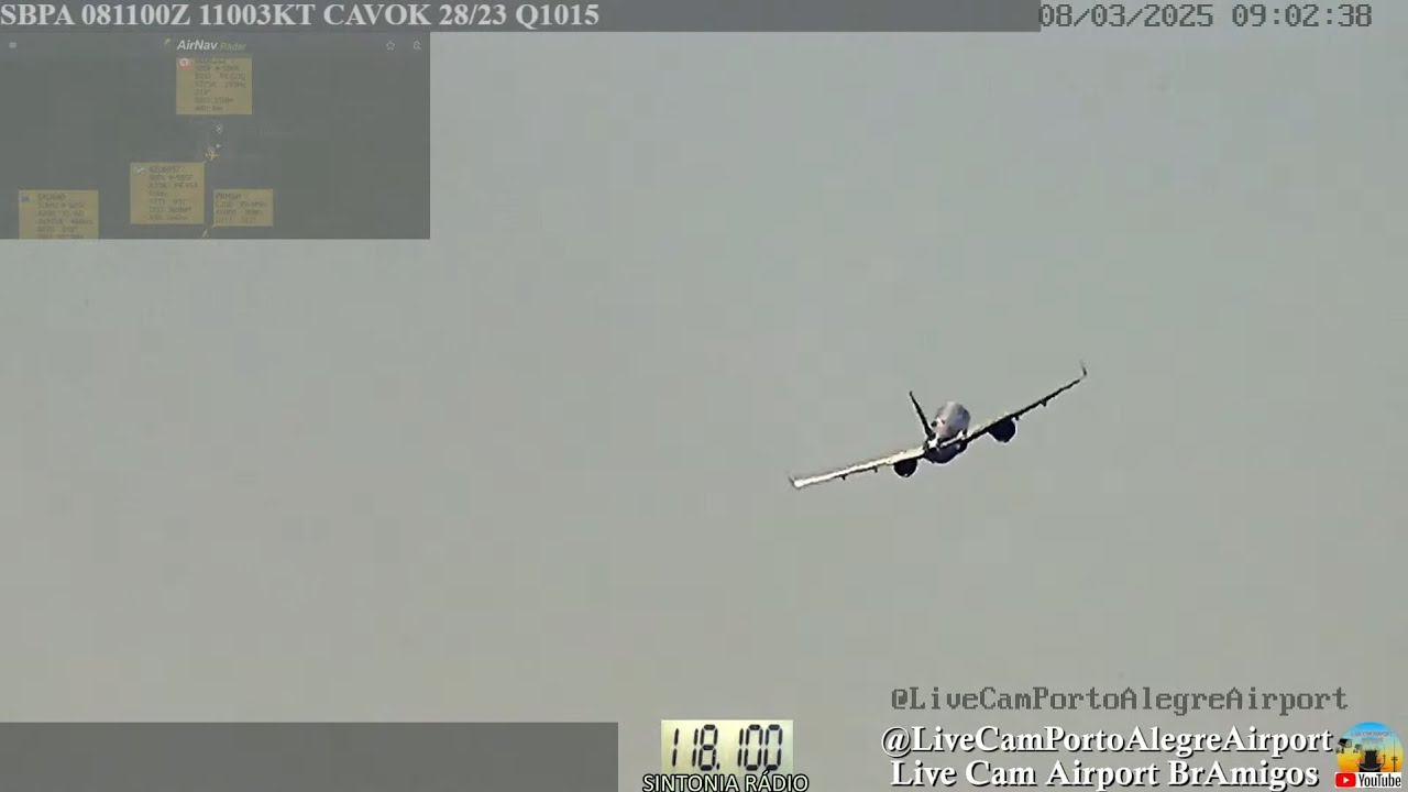 Uma Saída Inusitada do Aeroporto Salgado Filho de um voo comercial em Porto Alegre 08/03/2025