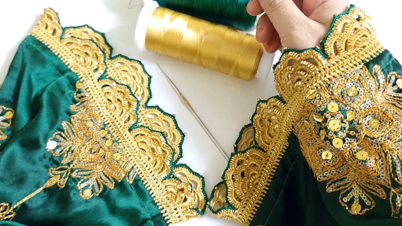Eid Special ✨ Qureshia Lace Design Sleeves For Special Occasions 😍 New Crochet Flower Lace Pattern