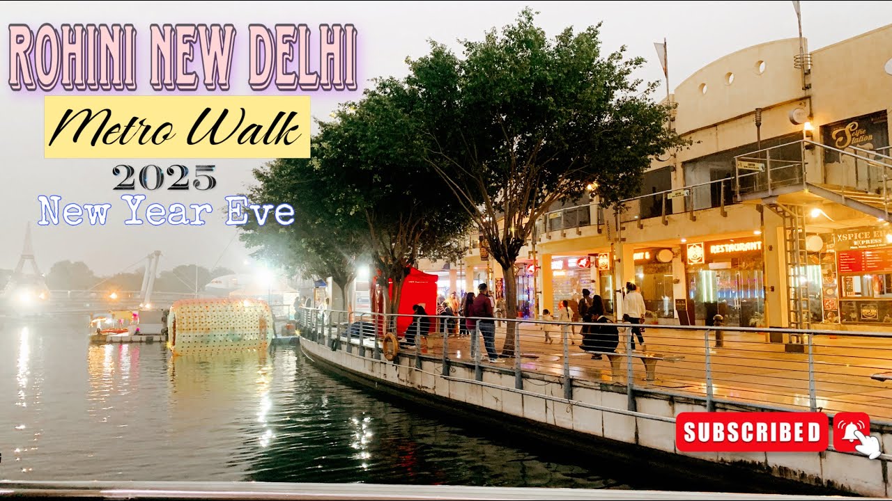 🇮🇳 Metro Walk Rohini New Year 2025 Eve Walk Tour | New Delhi | India