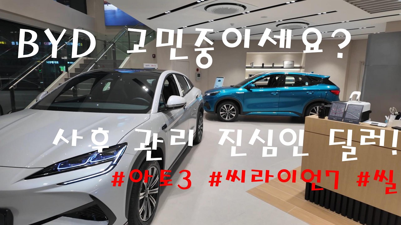 BYD 고민중이세요??? 중국차 믿고 구매해도 될까요? #씰 #아토3 #씨라이언7