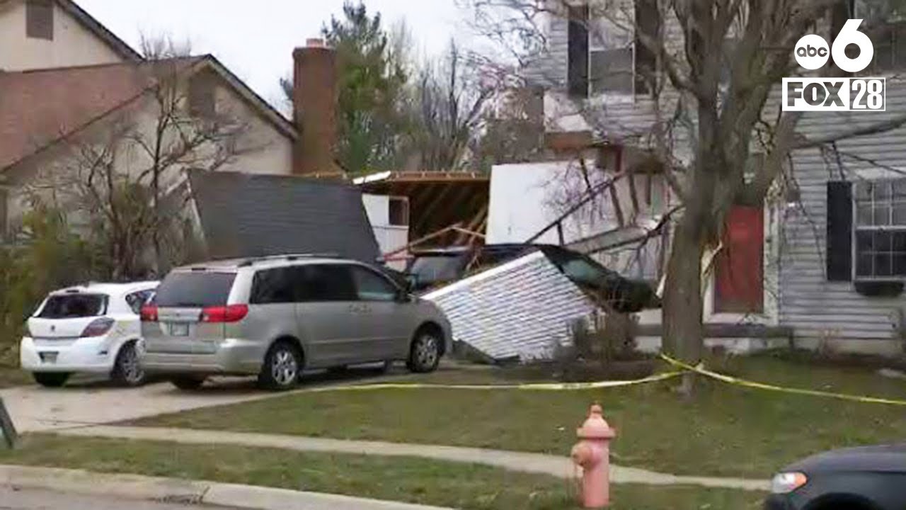 Raw Video: Severe storms damage homes in Hilliard