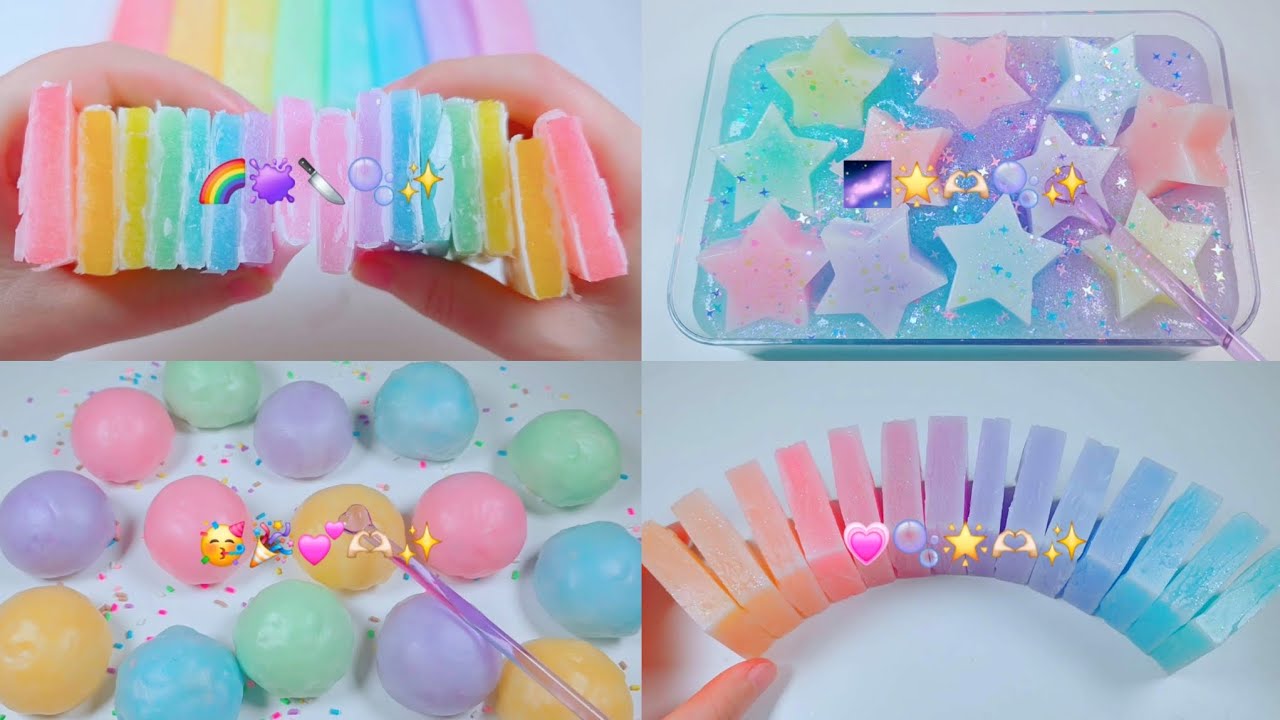 🎨 1 Hour Colorful Wax Slime Compilation | Satisfying & Relaxing ASMR 컬러풀 왁스 슬라임 모음 🎨✨️