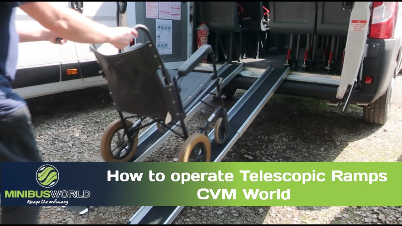 How to operate the Telescopic Ramps for Wheelchair Access to a Minibus - CVM World