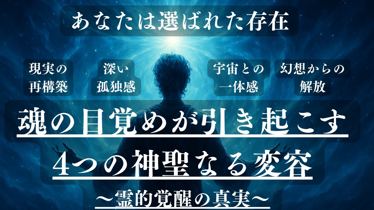 【霊的覚醒の真実】魂の目覚めが引き起こす4つの神聖なる変容