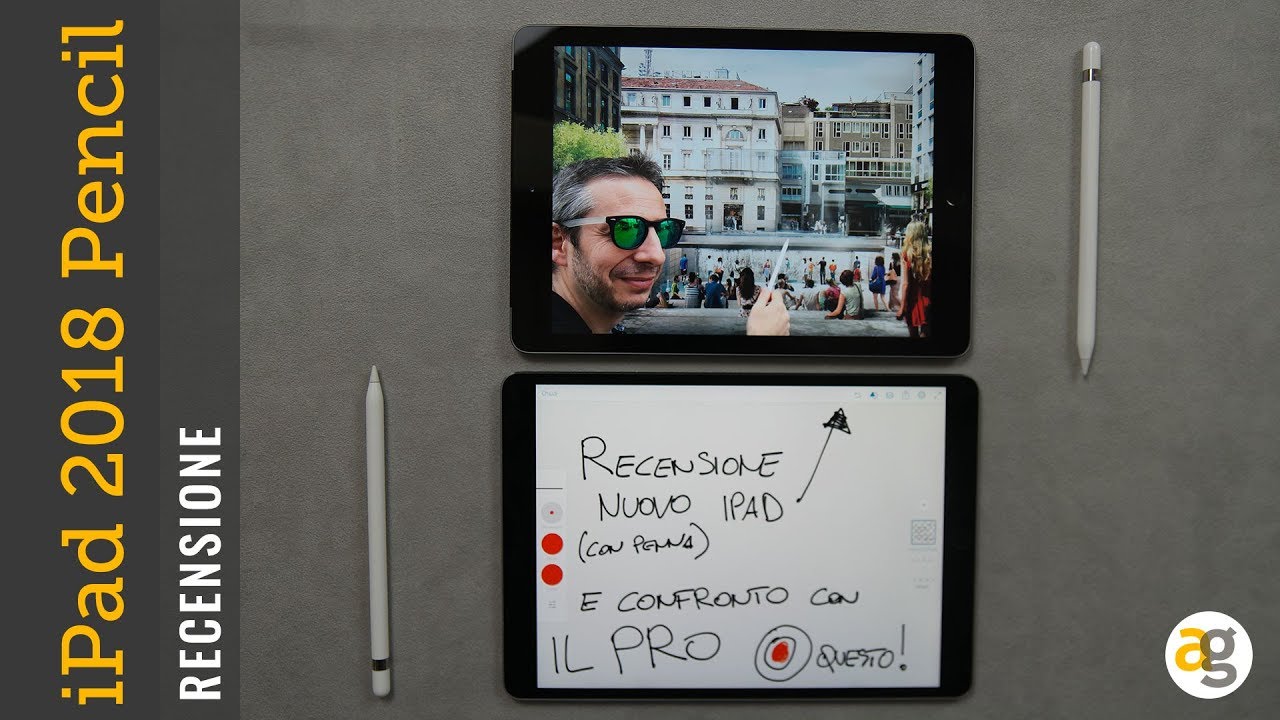 Recensione iPad 2018 Pencil e confronto iPad PRO