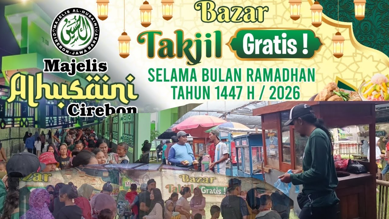 “Berbagi Berkah di Hari Pertama – Bazar Takjil Gratis Majlis Alhusaini Cirebon”