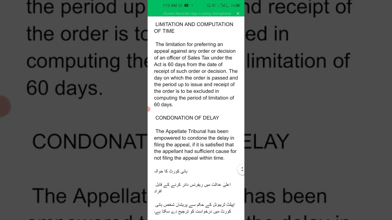8 SALES TAX AUDIT APPEAL LIMITATION OF APPEAL Condone SETTLEMENT 00923099630388