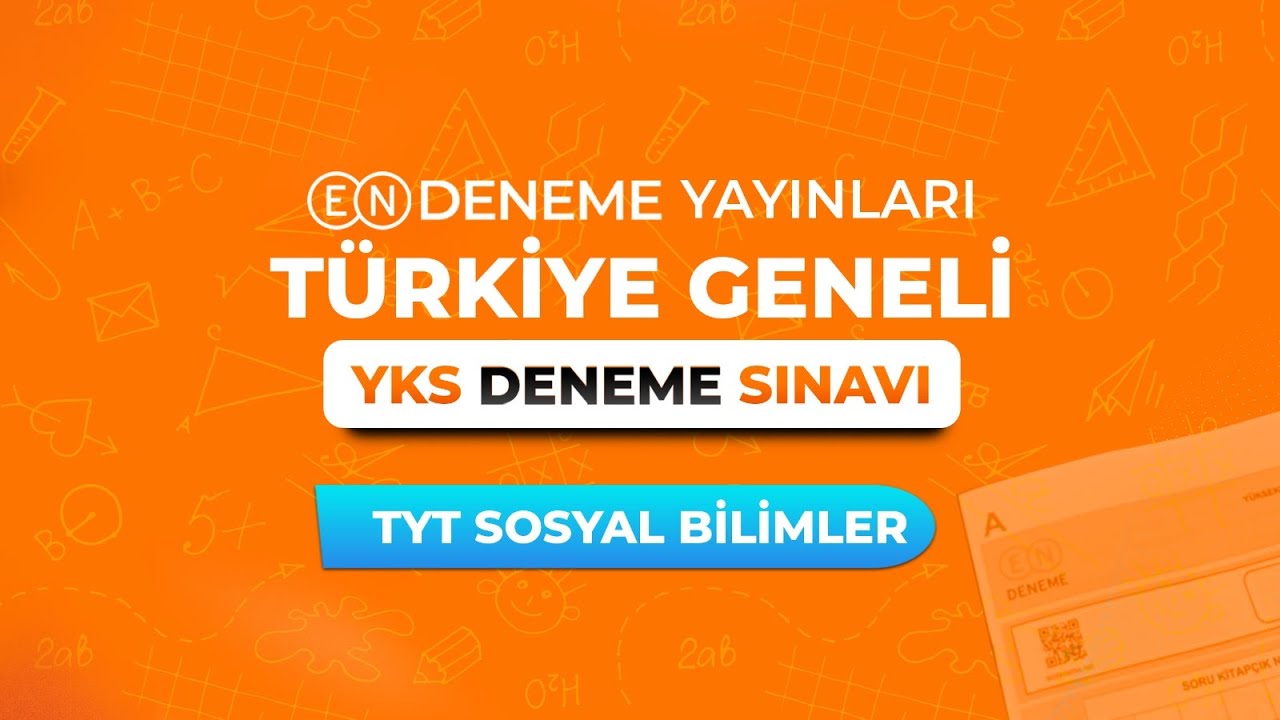 EnDeneme Yayınları Türkiye Geneli Tyt Sosyal Bilimler Deneme Sınavı Şubat 2026