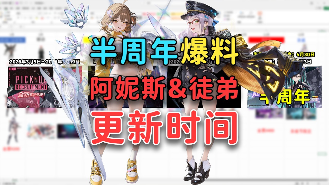 最新NIKKE半周年爆料，4月朝圣者阿妮斯&徒弟？教你拿下全部规划