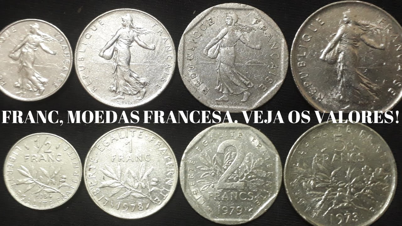 FRANC, MOEDAS FRANÇESAS, VALORES ATUALIZADOS!