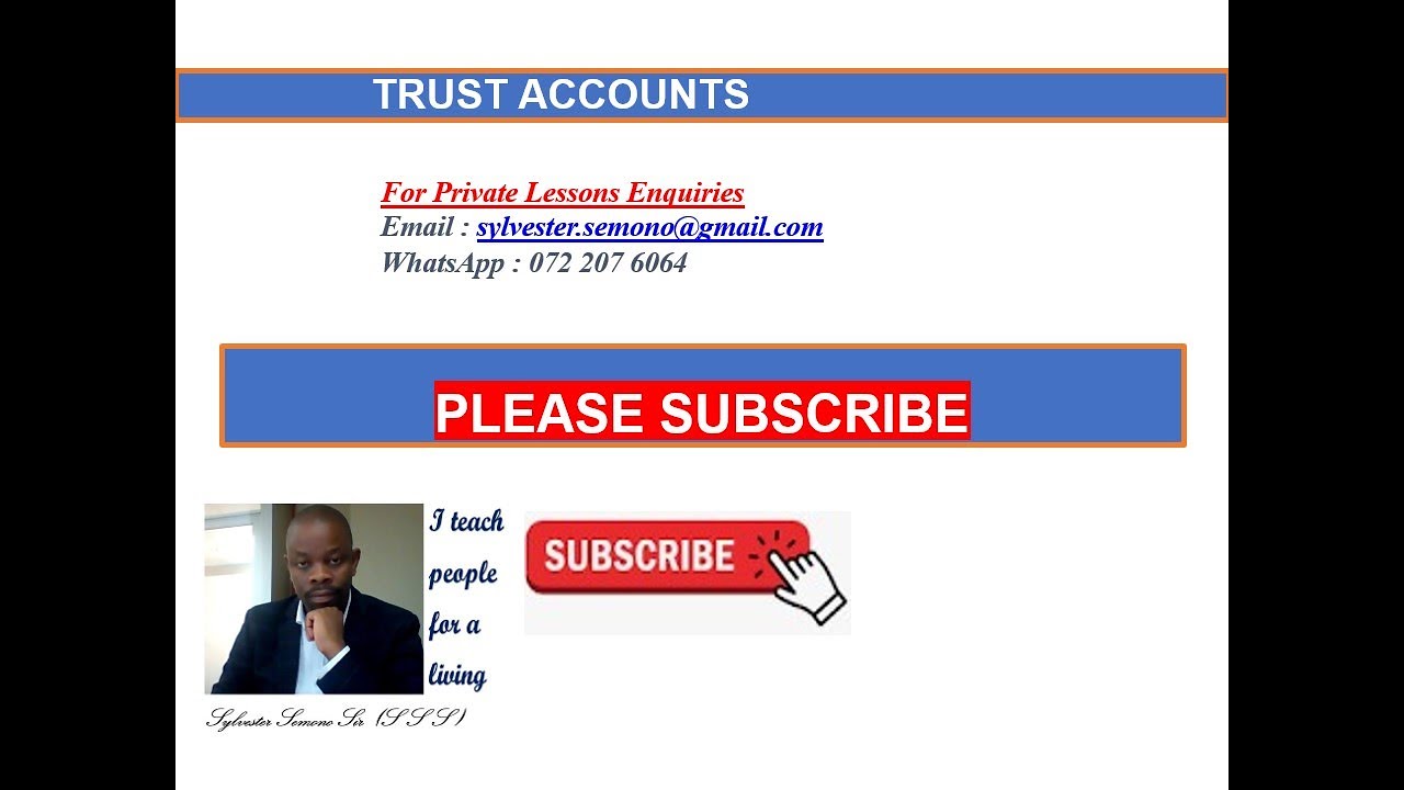 Accounting For Law : Basic Trust Accounts