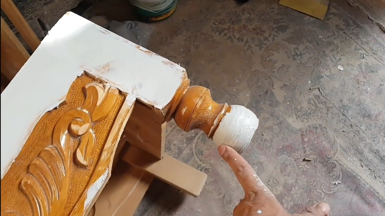 صباغةصالون قديم   طريقة الصباغة من الاول Dyeing old wood
