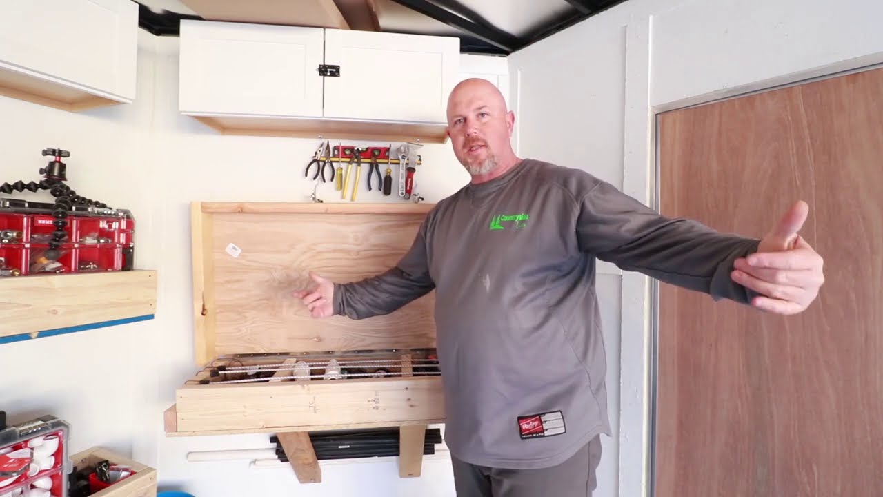 Damaged Enclosed Trailer Building A Fold Down Workbench