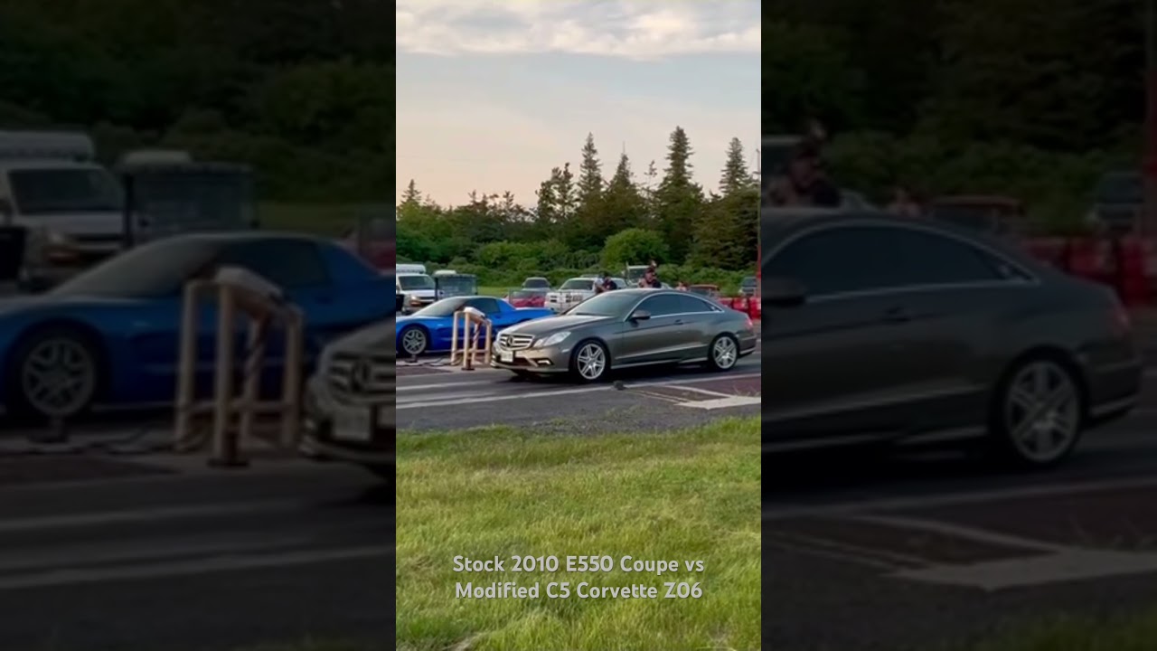2010 C207 Mercedes Benz E550 Coupe 5.5 stock vs C5 Corvette Z06 6mt unknown mods.#e550 #eclasscoupe