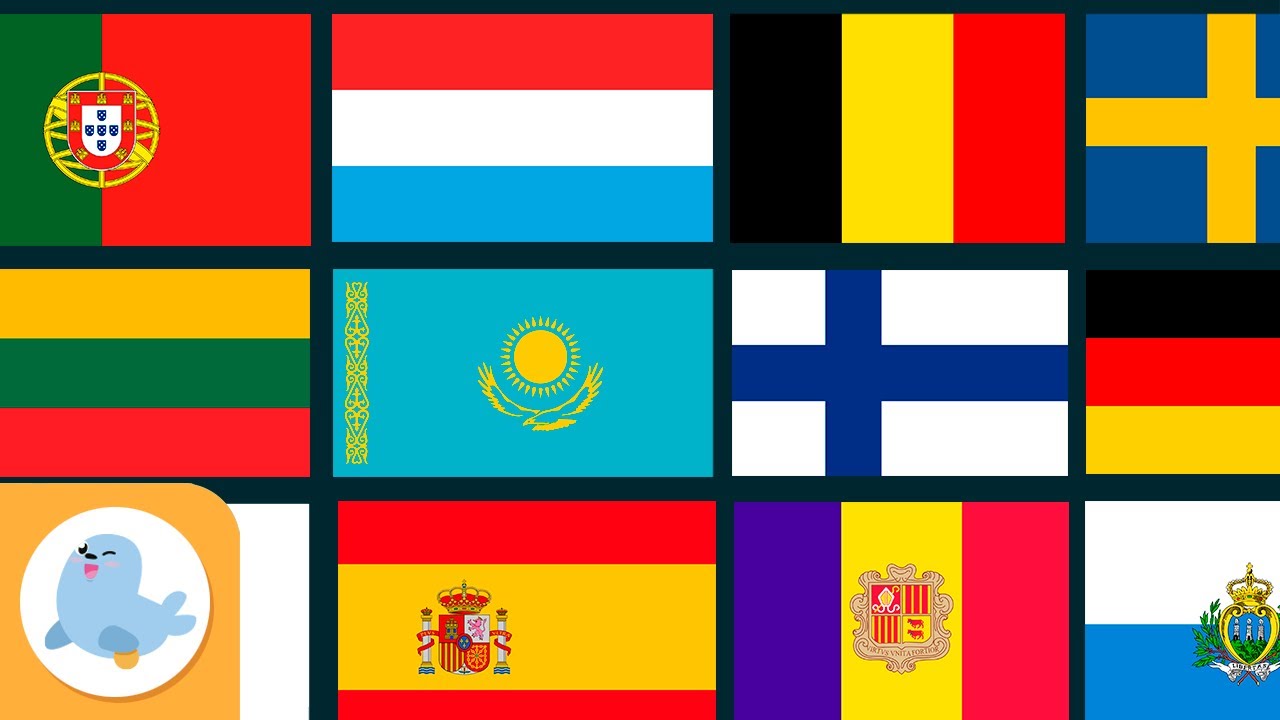 Le bandiere dell'Europa per bambini - Geografia per bambini