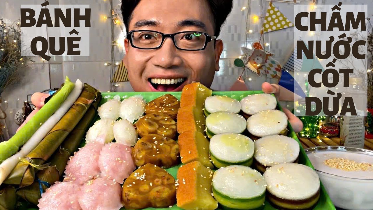 Mukbang Mẹt Bánh Quê Chấm Nước Cốt Dừa - Bánh Cúng, Bánh Bò, Bánh Da Lợn, Bánh Chuối, Bánh Khoai Mì