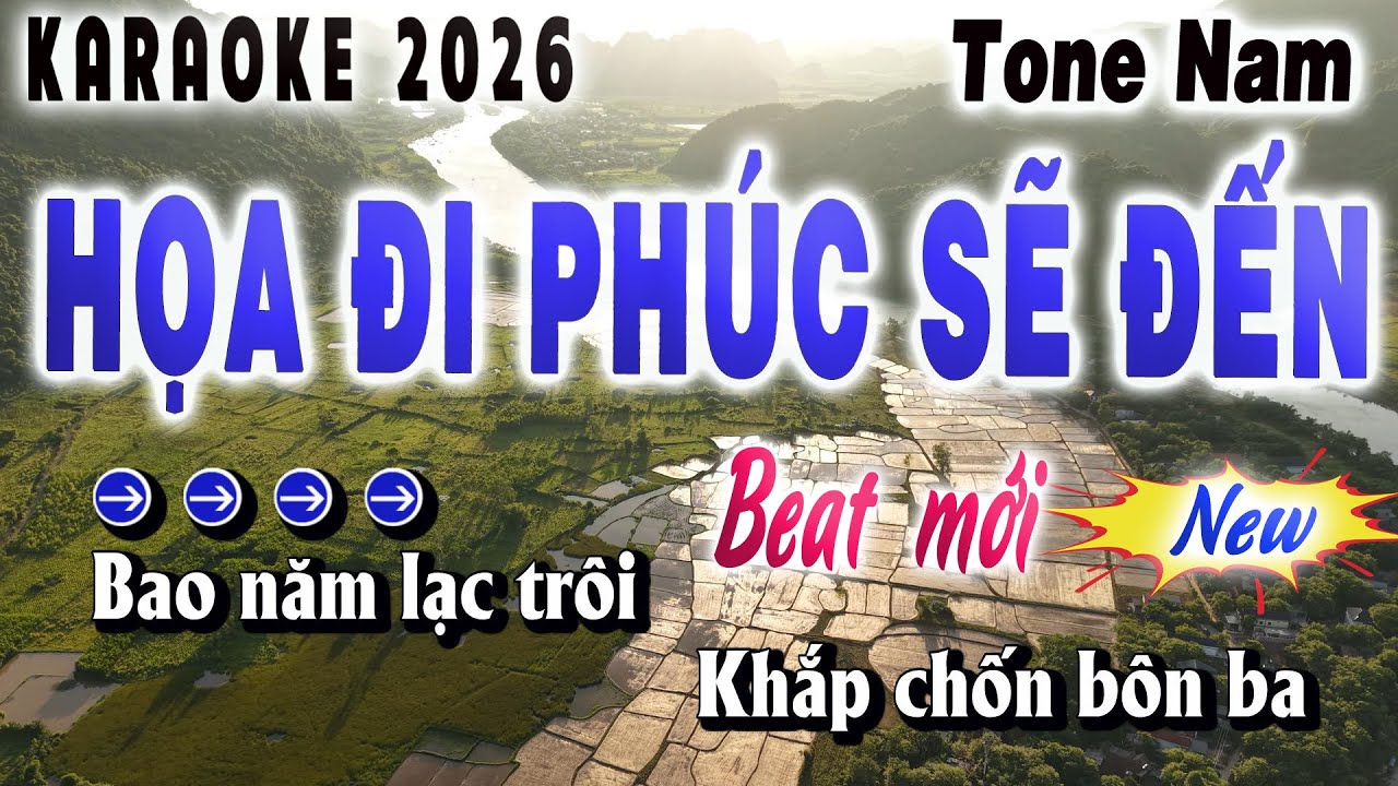 Karaoke Họa Đi Phúc Sẽ Đến Tone Nam Beat Chuẩn Đoàn Lâm 2026 | Quân Organ
