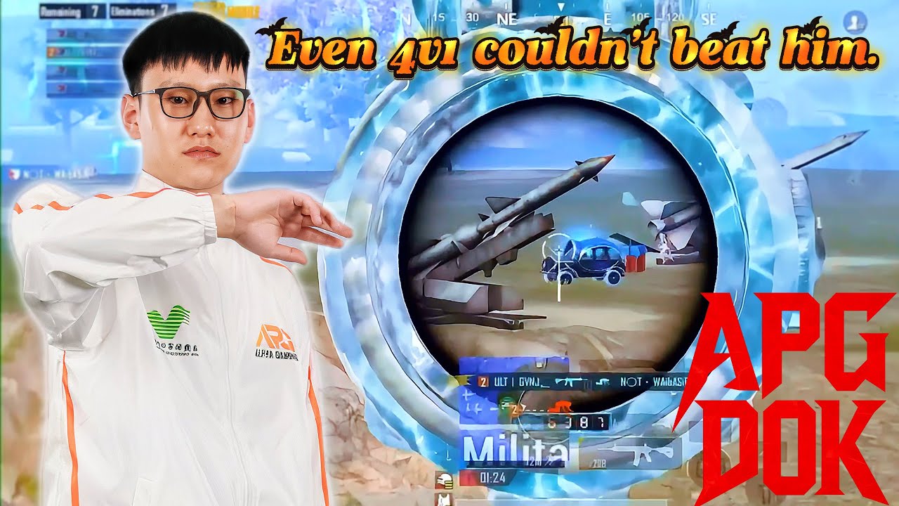 PUBG MOBILE Gameplay Full MATCH 🔥 ULTIMATE ROYAL APG DOK Even 4v1 couldn't beat him.