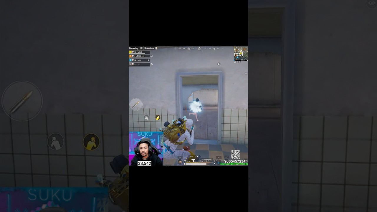 Перестрелка в квартире 1 на 3 с UZI 😱😱 #шорты #pubgmobile #suku