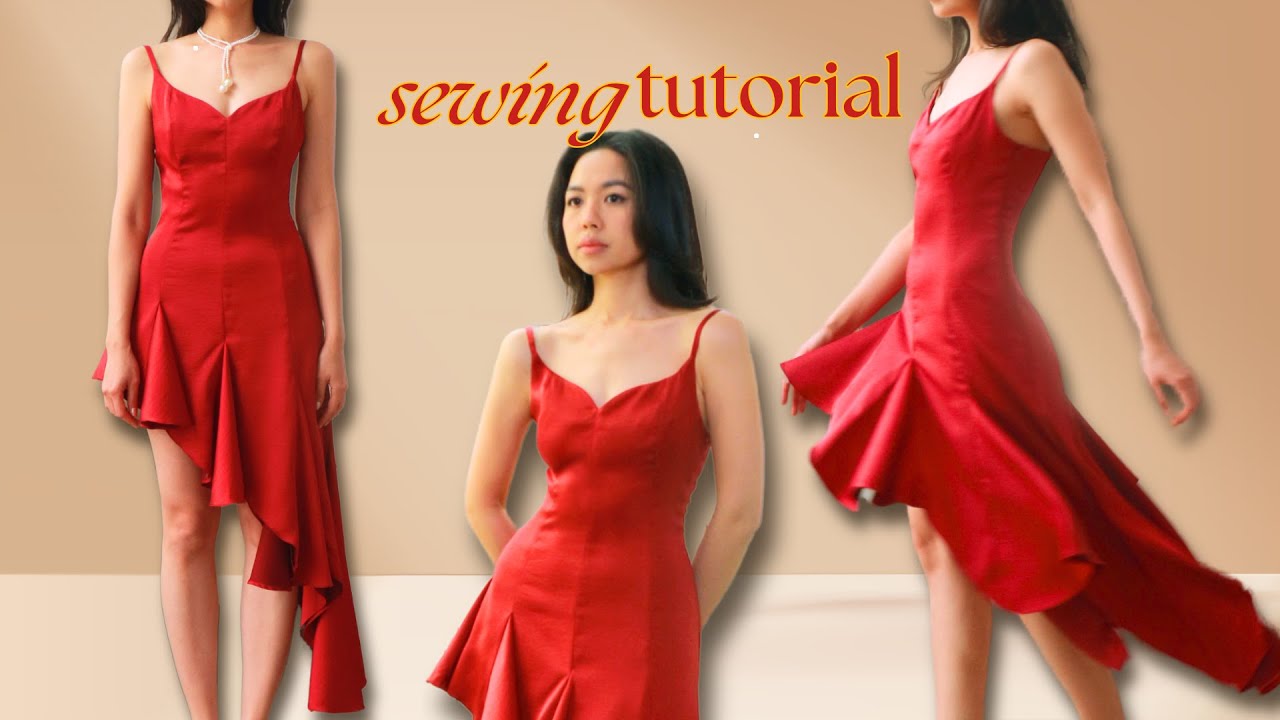 DIY romantic dress with godets - sewing tutorial Rosa Kiss dress