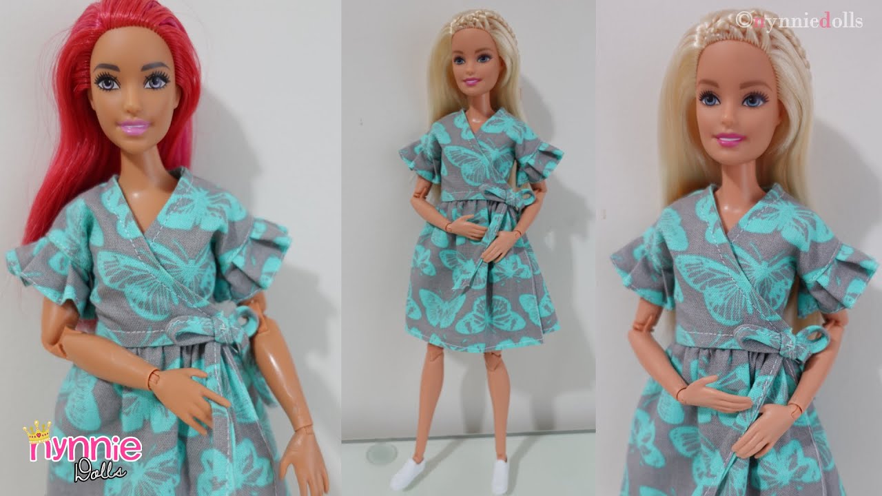 DIY Wrap dress for Barbie & Barbie Curvy | nynnie dolls