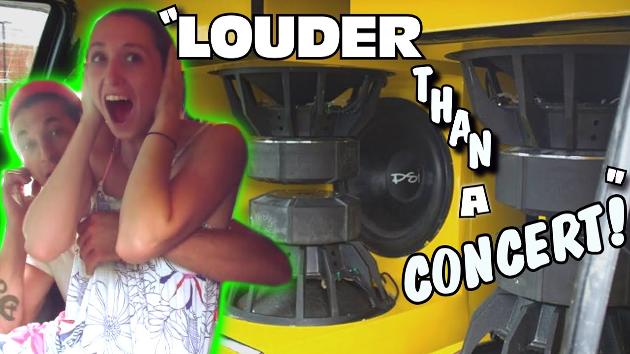 Funny Couple FREAKS OUTS over HUGE Sound System w/ EXO's 20,000 Watt Car Audio BASS Setup