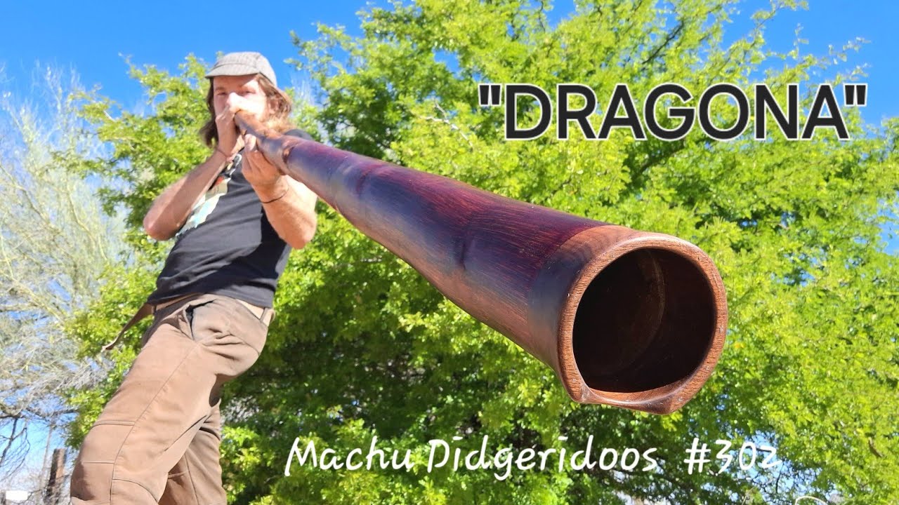 Earth Shaking Low B Didgeridoo - DEEP POWER - 432 hz Professional Agave by Machu Didgeridoos