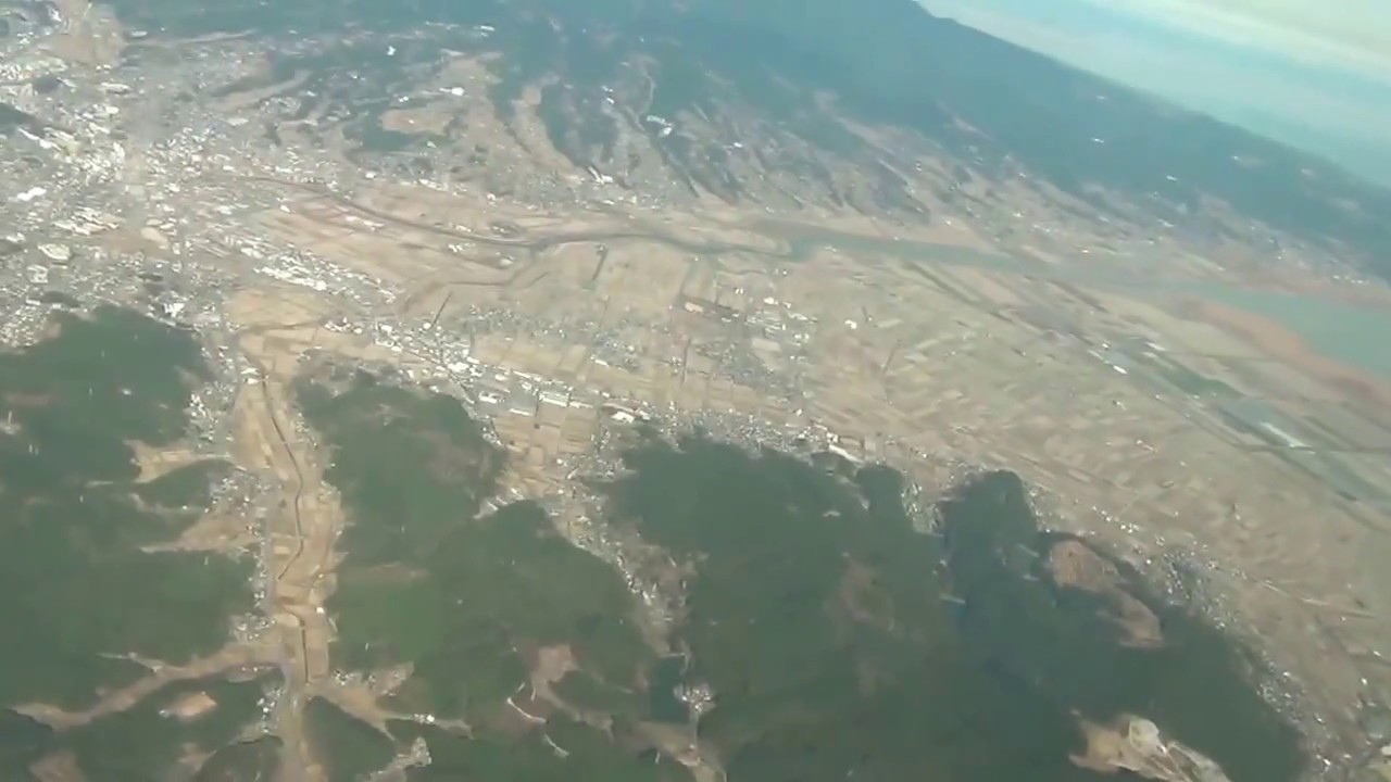 長崎空港発羽田空港行　ノーカット　ANA664便　11：10発　大村湾・有明湾・瀬戸内海・太平洋