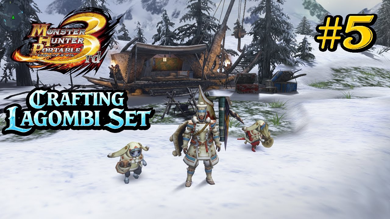 MHP3rd: Village quest - Hunting Barroth & Lagombi | Crafting Lagombi Armor