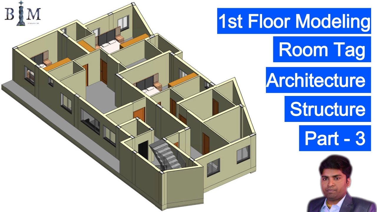 Ep-238 # 1st Floor Architecture & Structure | Room Tag | Furniture & Plumbing Fixture | Part - 3