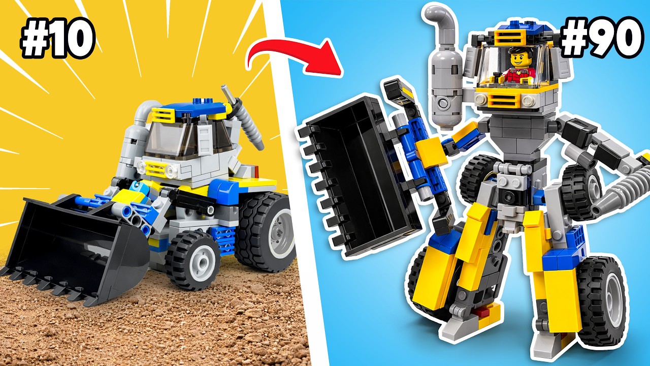 LEGO Robot: I Transformed a Construction Vehicle into a Robot | BEAR Bricks