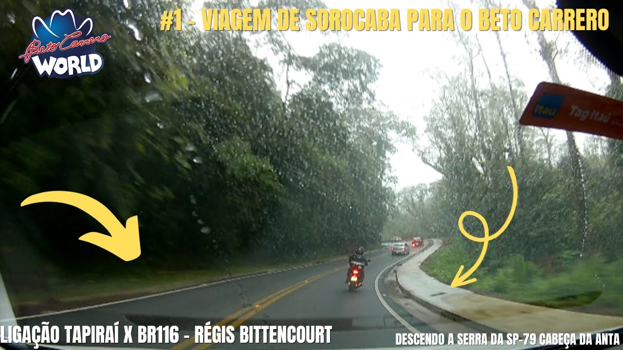 1-VIAGEM DE CARRO PARA BETO CARRERO - SAINDO DE SOROCABA PELA SP79 - SERRA CABEÇA DA ANTA - JUQUIA